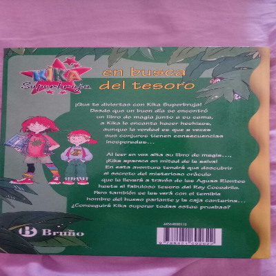 Kika superbruja en busca del tesoro – «¿Quién puede derrotar al rey Kika? El tesoro del genio secreto de Knister».