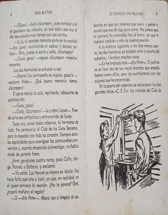 Los formidables chicos del Club de los Siete. Enid Blyton. Editorial Juventud. Quinta Edición 1974. – «Descubre el misterio en cada esquina: ¡Los formidables chicos del Club de los Siete te esperan!»