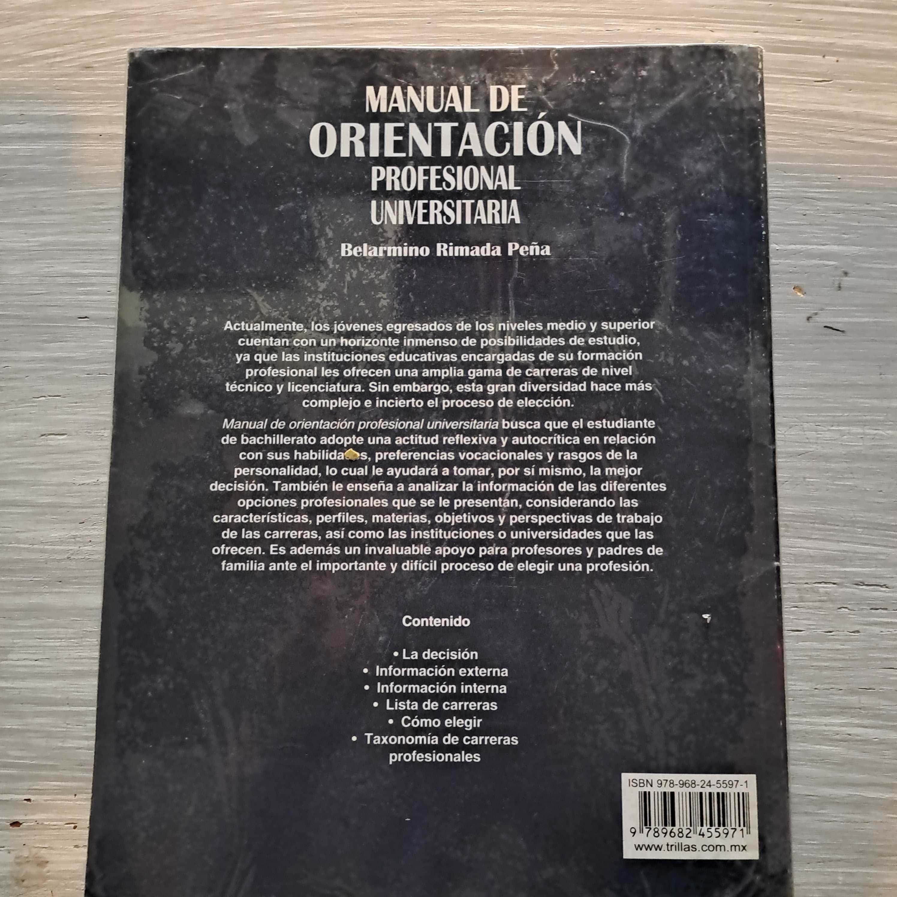 Imagen 2 del libro Manual de orientacion profesional universitario libro University Guide of Professional Orientation