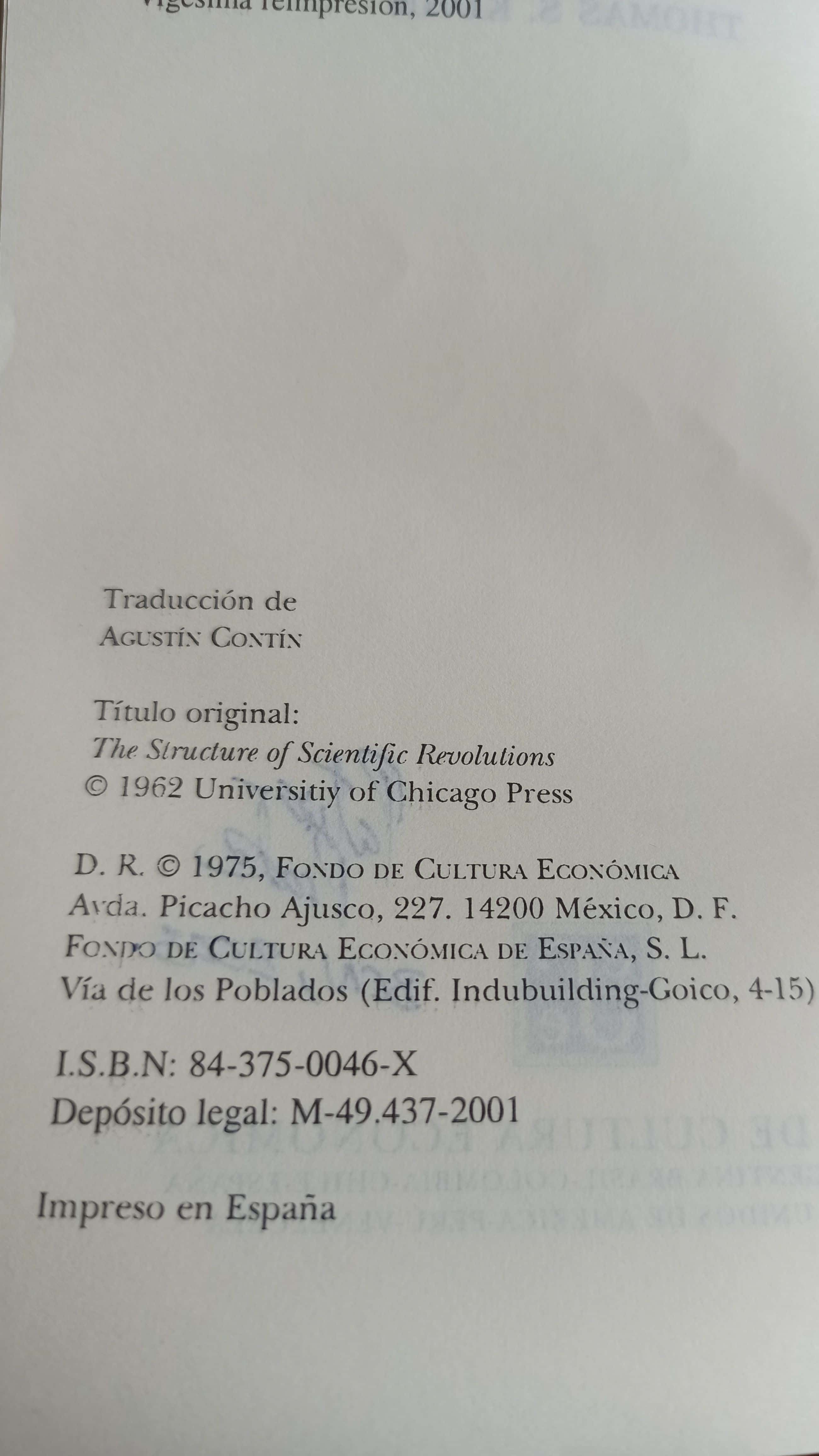 Imagen 2 del libro Las estructuras de las revoluciones científicas