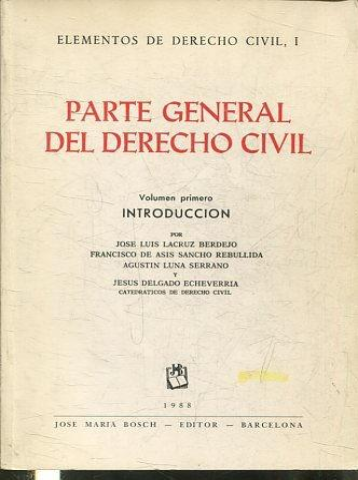 Libro de segunda mano: Parte general del derecho civil (4 volumenes)
