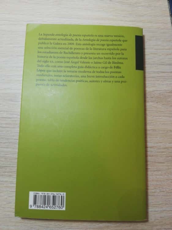Imagen 2 del libro Segunda antología de poesía española