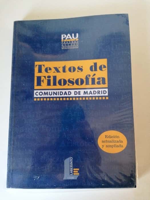 Libro de segunda mano: Textos de filosofía, Comunidad de Madrid