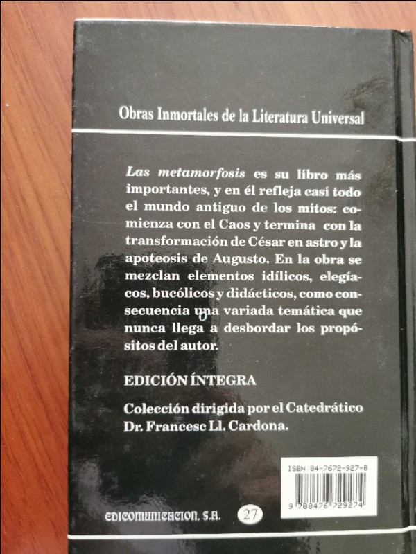 Imagen 2 del libro Las Metamorfosis