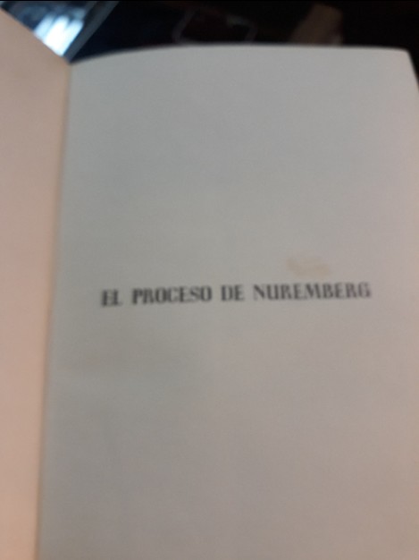 Libro de segunda mano: el proceso de nuremberg
