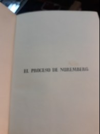 Libro de segunda mano: el proceso de nuremberg