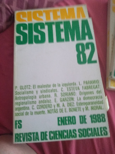 Libro de segunda mano: REVISTA SISTEMA Nº 82 ENERO 1988 REVISTA DE CIENCIAS SOCIALES - VVAA