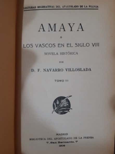 Imagen 3 del libro Amaya o Los Vascos en el Siglo VIII