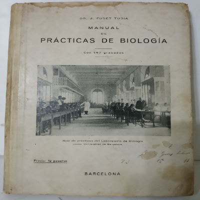 Libro de segunda mano: Manual practicas Biologia - Barcelona 1925