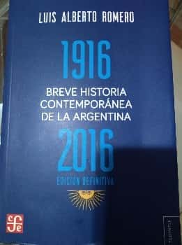 Libro de segunda mano: Breve historia contemporánea de la Argentina 1916-2016