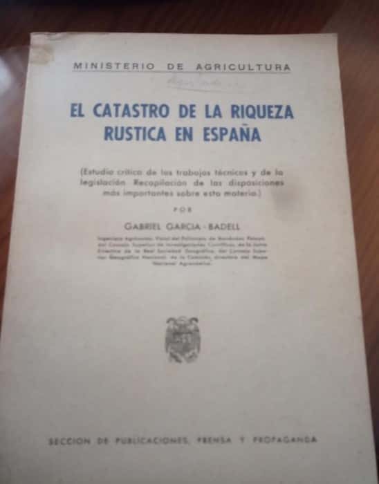 Libro de segunda mano: EL CATASTRO DE LA RIQUEZA RÚSTICA EN ESPAÑA