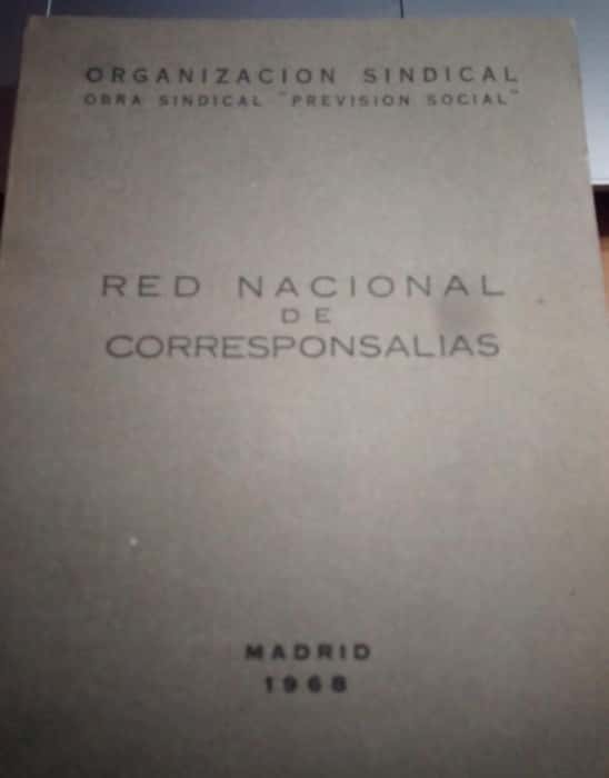 Libro de segunda mano: RED NACIONAL DE CORRESPONSALÍAS MADRID 1968