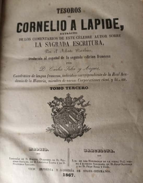 Tesoros de Cornelio a Lapide