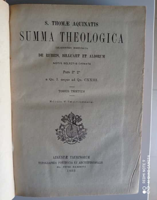 Razón y Fe Entrelazadas: «Summa Theologica» por S. Tomae Aquinatis