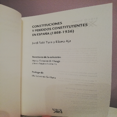 Imagen 2 del libro Constituciones y períodos constituyentes en España (1808-1936)