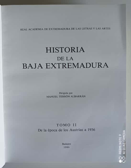 Imagen 3 del libro Historia de la baja Extremadura (2 tomos)