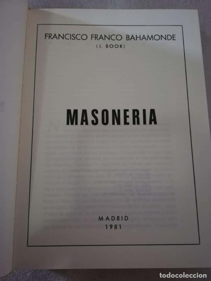 Imagen 2 del libro MASONERÍA. FRANCISCO FRANCO.