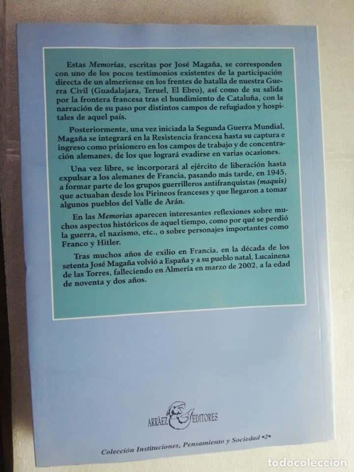 Imagen 2 del libro HOMBRES DE ACERO (AL SERVICIO DE LA LIBERTAD). JOSÉ MAGAÑA EXPÓSITO. - ALMERIA ARRAEZ EDITORES