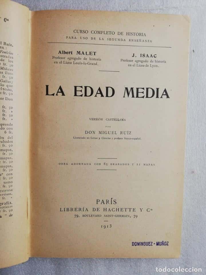 Imagen 2 del libro LA EDAD MEDIA, A. MALET-J. ISAAC 1913