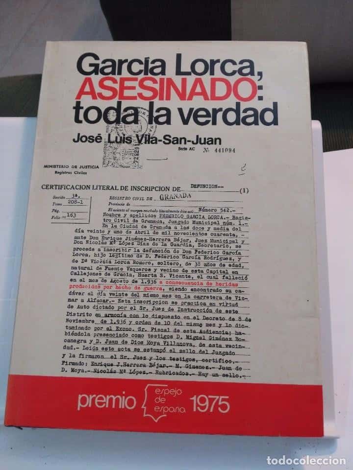 Libro de segunda mano: GARCÍA LORCA ASESINADO - TODA LA VERDAD - JOSÉ LUIS VILA - SAN - JUAN