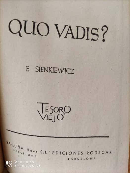 Explorando el Camino del Alma: Reseña de «Quo Vadis» de E. Sienkiewicz