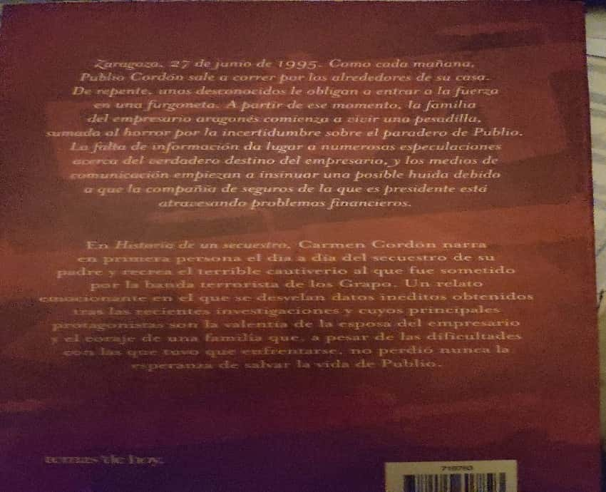 Entre Desesperación y Esperanza: Reseña de «Historia de un Secuestro» de Carmen Cordón