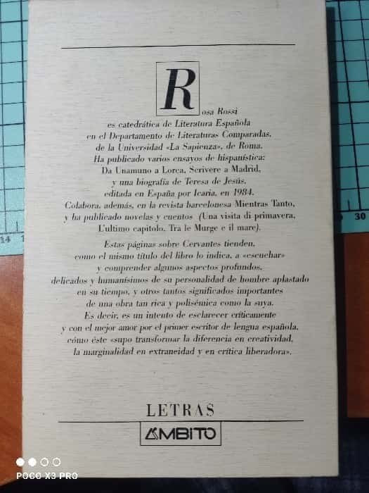 Explorando el Alma de Cervantes: Reseña de «Escuchar a Cervantes» por Rosa Rossi