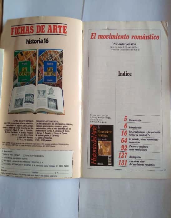 Imagen 2 del libro Historia del Arte. El movimiento romántico. Nº 39