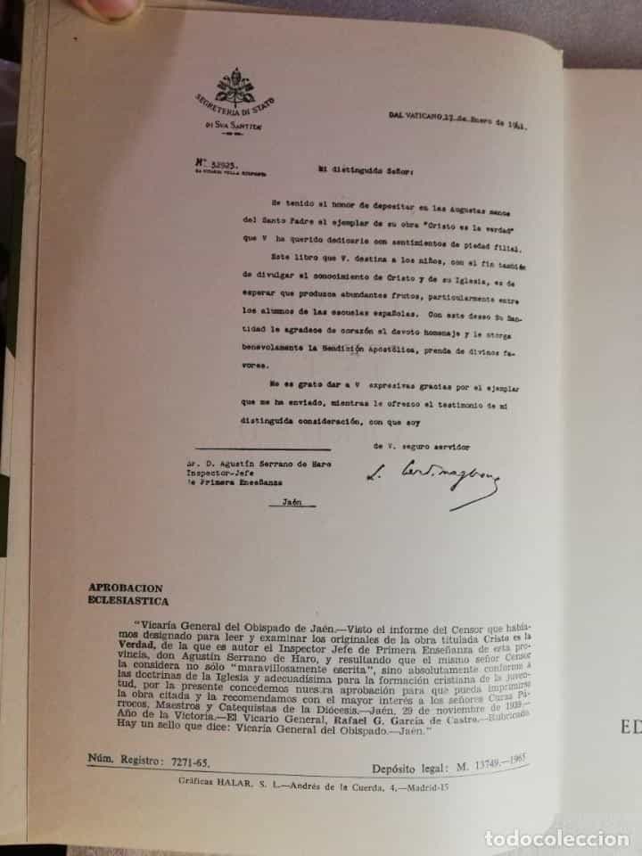 Imagen 3 del libro CRISTO ES LA VERDAD. AGUSTÍN SERRANO DE HARO. EDITORIAL ESCUELA ESPAÑOLA.