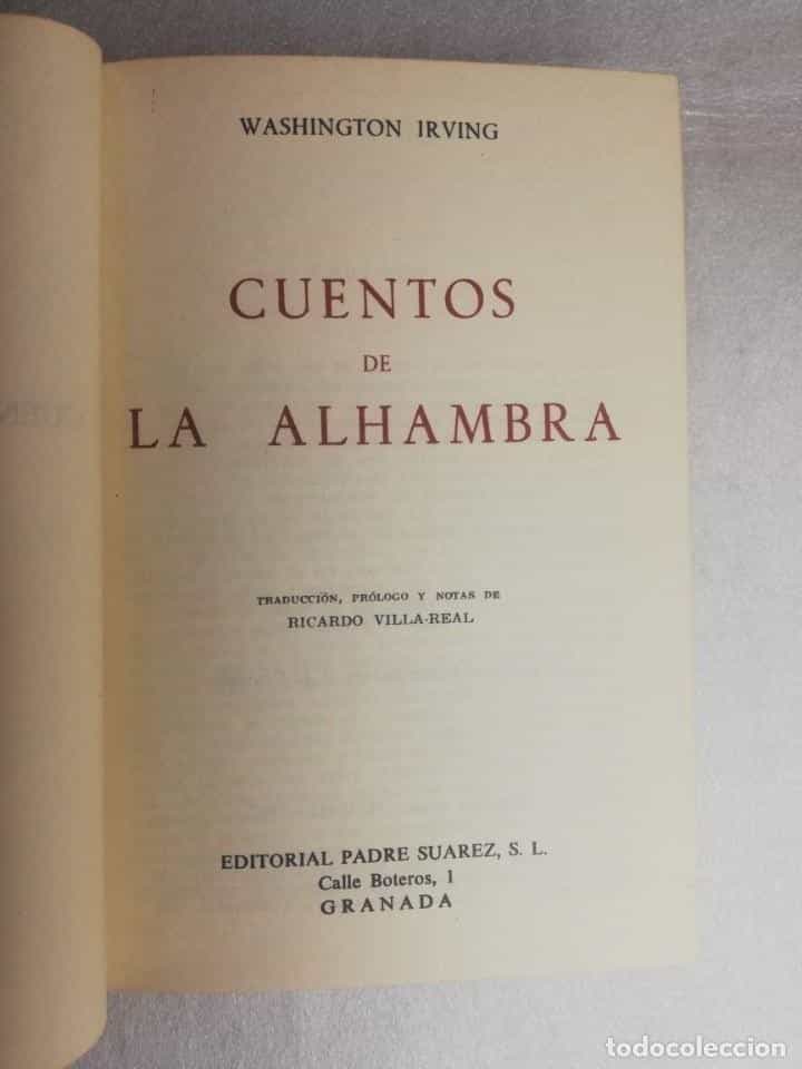 Imagen 3 del libro CUENTOS DE LA ALHAMBRA, WASHINGTON IRVING.EDT: PADRE SUAREZ.- GRANADA