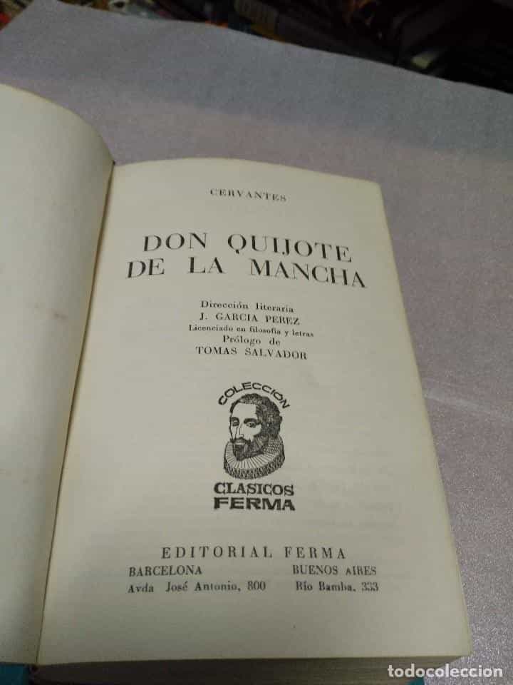 Imagen 2 del libro DON QUIJOTE DE LA MANCHA - CERVANTES / 1965 FERMA / J. GARCIA PEREZ / PRÓLOGO DE TOMAS SALVADOR