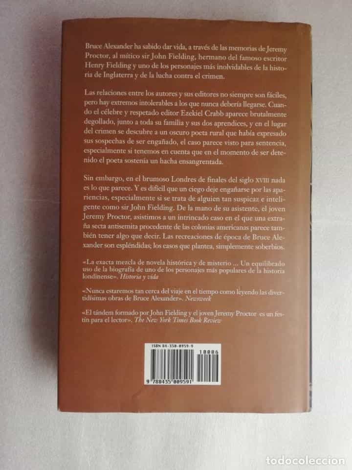 Imagen 3 del libro ASESINATO EN GRUB STREET / JOHN FIELDING II - BRUCE ALEXANDER / EDHASA