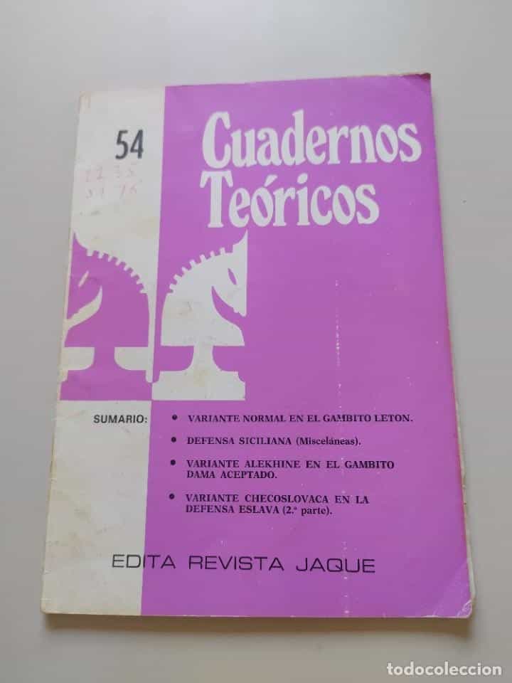 Libro de segunda mano: CUADERNOS TEÓRICOS - EDITADOS REVISTA JAQUE Nº54