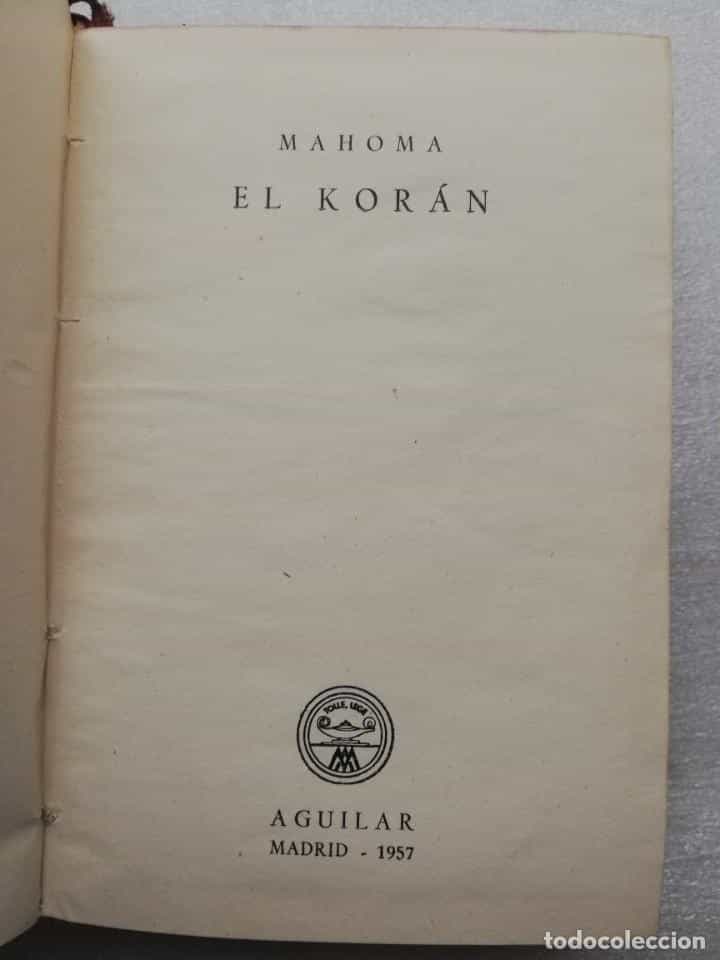 Imagen 3 del libro MAHOMA, EL KORAN, EDITORIAL AGUILAR 1957 CORAN