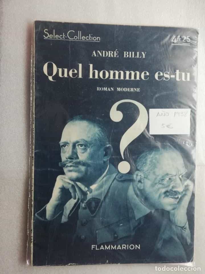 Libro de segunda mano: ANDRE BILLY QUEL HOMME ES-TU FLAMMARION AÑO 1938