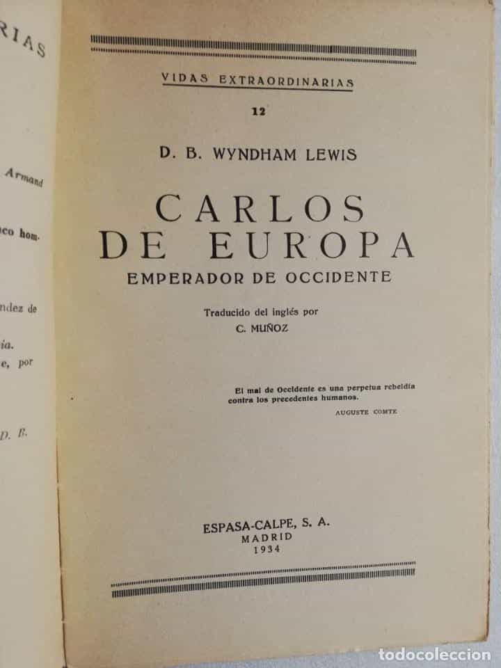Imagen 2 del libro CARLOS EL EMPERADOR DE OCCIDENTE AÑO 1934