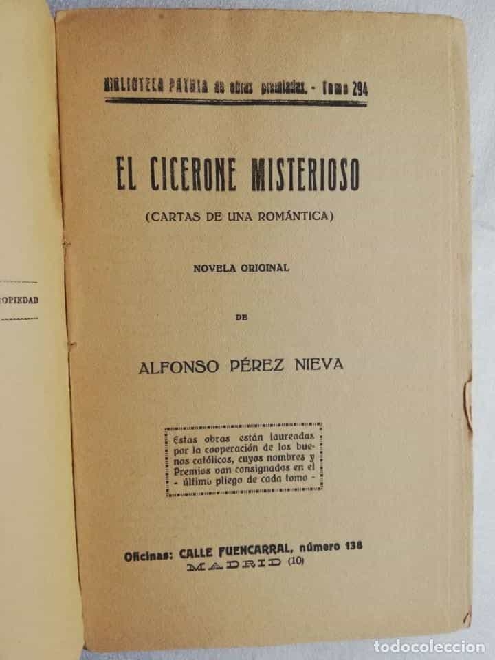 Imagen 2 del libro EL CICERONE MISTERIOSO ALFONSO PEREZ NIEVA