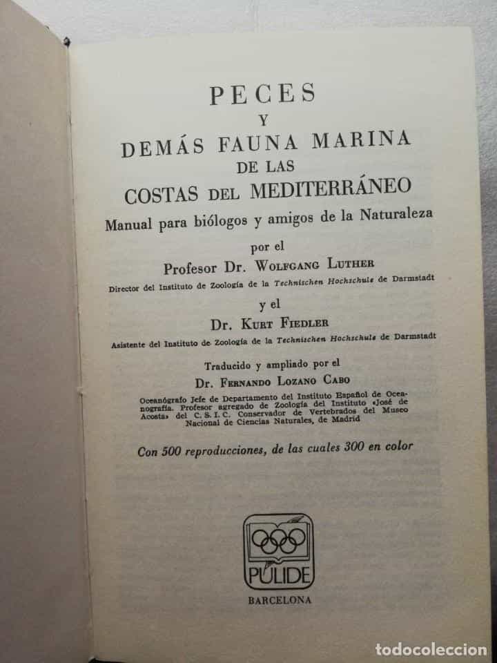 Imagen 2 del libro PECES Y DEMAS FAUNA MARINA DE LAS COSTAS DEL MEDITERRANEO (WOLFGANG LUTHER Y KURT FIEDLER)