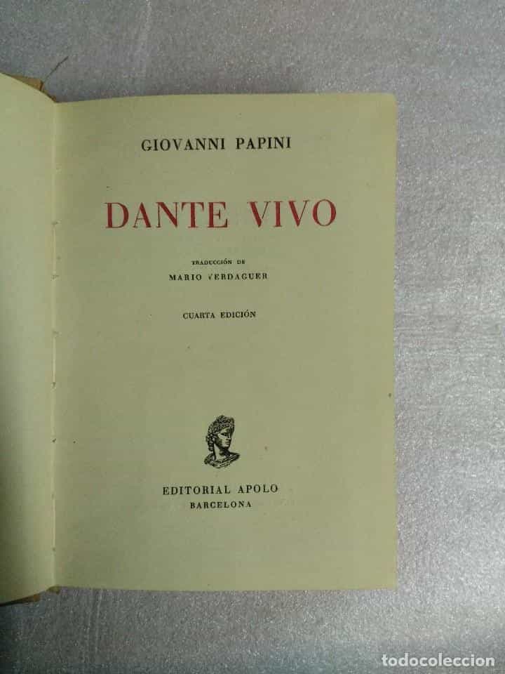 Imagen 3 del libro DANTE VIVO - GIOVANNI PAPINI - EDITORIAL APOLO 1949