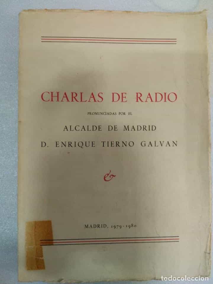 Libro de segunda mano: CHARLAS DE RADIO. PRONUNCIADAS POR D. ENRIQUE TIERNO GALVÁN.