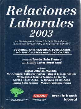 Libro de segunda mano: Relaciones laborales 2003