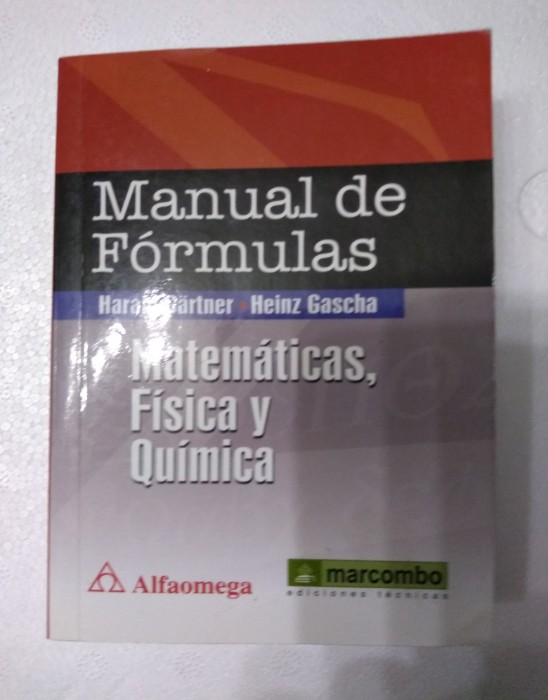 Libro de segunda mano: Manual de Fórmulas: Matemáticas Física y Química