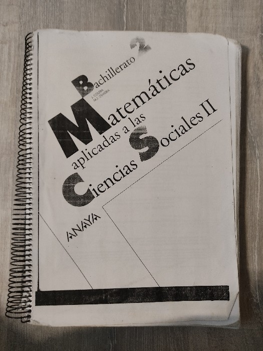 Libro de segunda mano: Matemáticas aplicadas a las ciencias sociales II