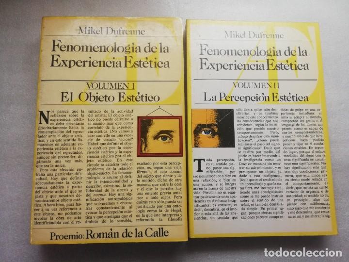 Libro de segunda mano: Fenomenología de la Experiencia Estética. 2 vols. - Mikel Dufrenne.
