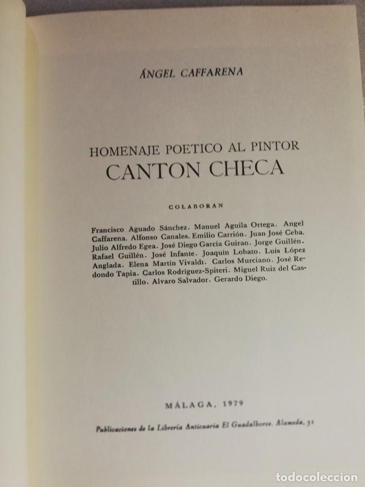 Imagen 2 del libro HOMENAJE POETICO AL PINTOR CANTON CHECA - INDALIANO ALMERIA ANGEL CAFFARENA,