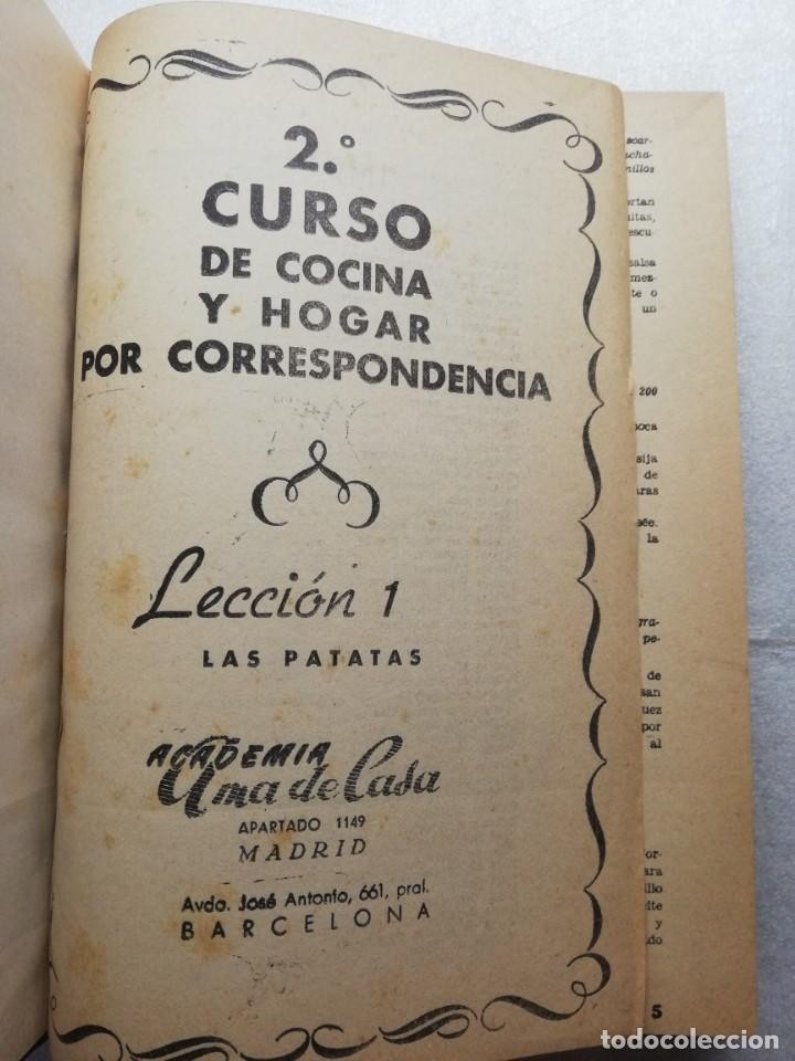 Imagen 3 del libro PRIMER Y SEGUNDO CURSO DE COCINA Y HOGAR POR CORRESPONDENCIA.ACADEMIA AMA DE CASA. BARCELONA