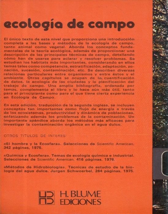 Imagen 2 del libro Introducción a la ecología de campo
