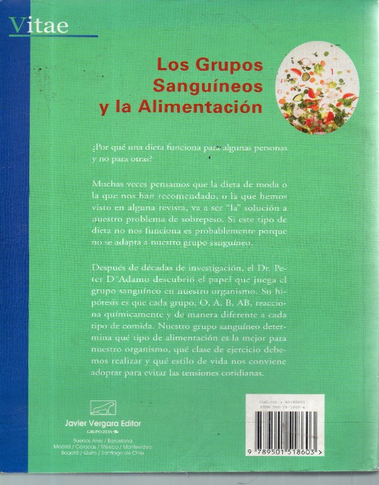 Imagen 2 del libro Grupos sanguineos y la alimentacion