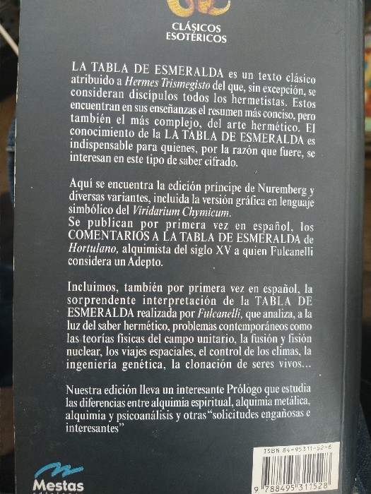Imagen 2 del libro LA Tabla De Esmeralda (Clasicos Esotericos)