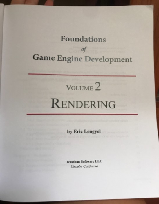Imagen 2 del libro Foundations of Game Engine Development Volume 2